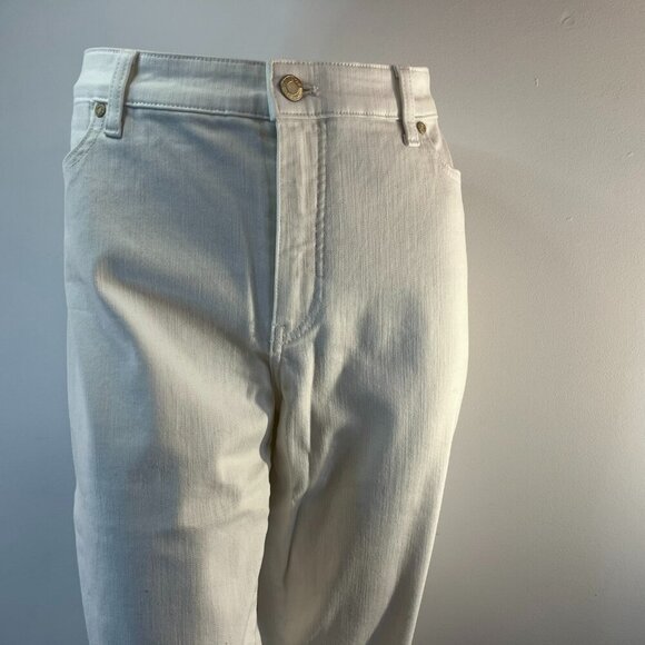 Talbots Women's White Flawless Slim Ankle Jeans - Size 14 Long - NWT $95 - Picture 3 of 8